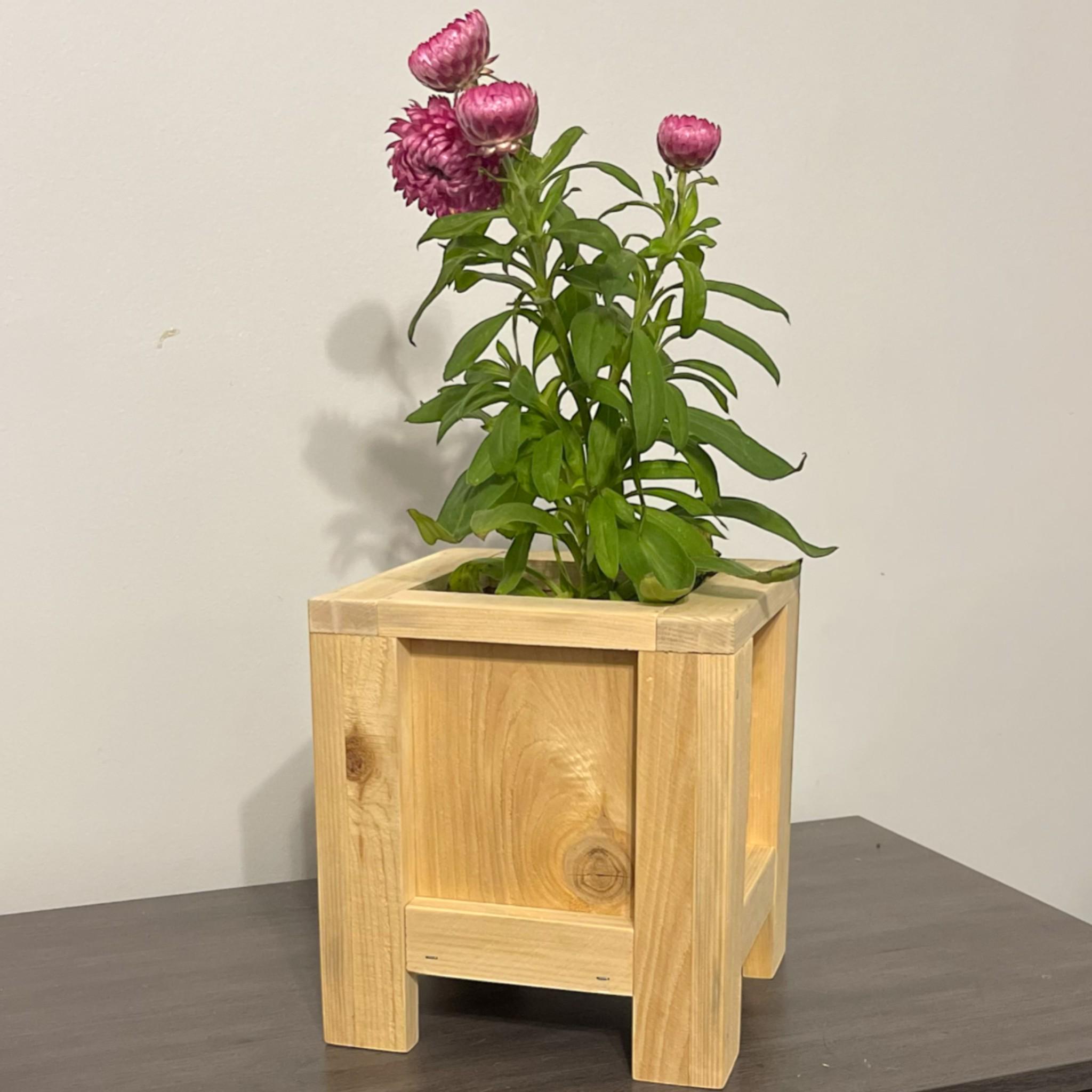 Wood Planter Box • Handmade Cedar Planter • Flower Pot Holder Wood Planter Box • Handmade Cedar Planter • Flower Pot Holder