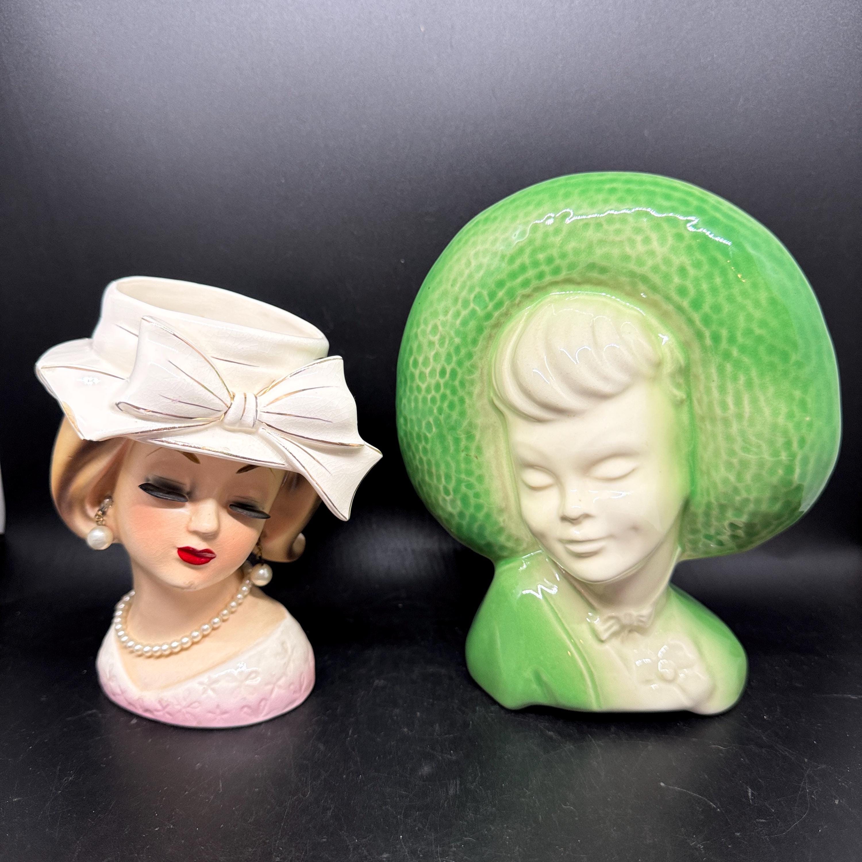Japan Vintage Lady Head Vase - Etsy