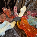 Vintage Glass Shoe/Slippers. Fenton, Boyd And others