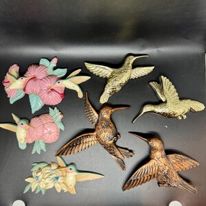 Hummingbird Wall Art. Burwood Dart Homco. vintage 70s 80s 90s wall decor