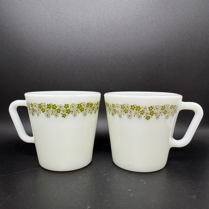 Pyrex Mugs Vintage Pyrex Coffee Mugs: Choose a PAIR! Crazy Daisy, Butterfly Gold ...