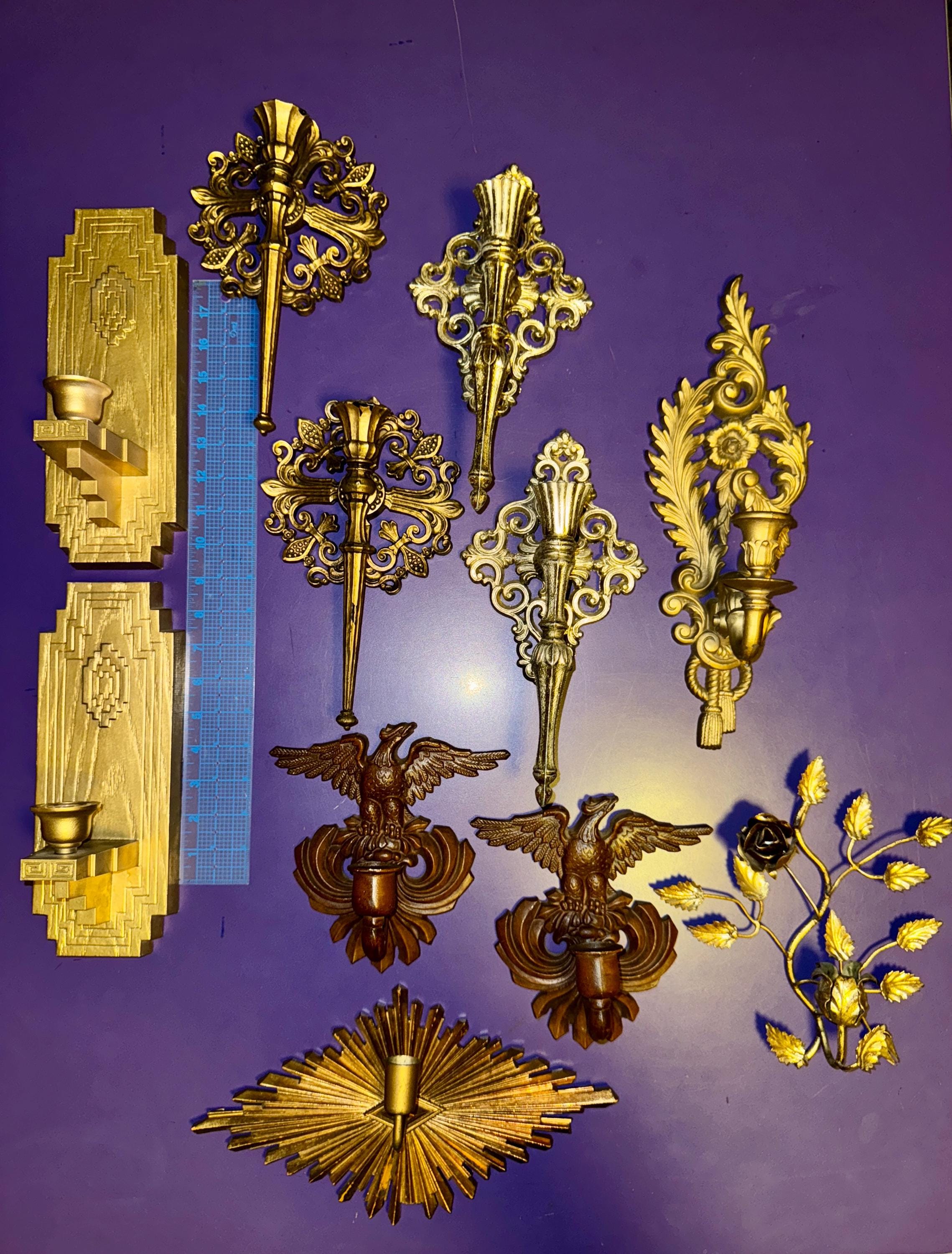 MCM Wall Sconce Candle Holders. Hollywood Regency. Your Choice!