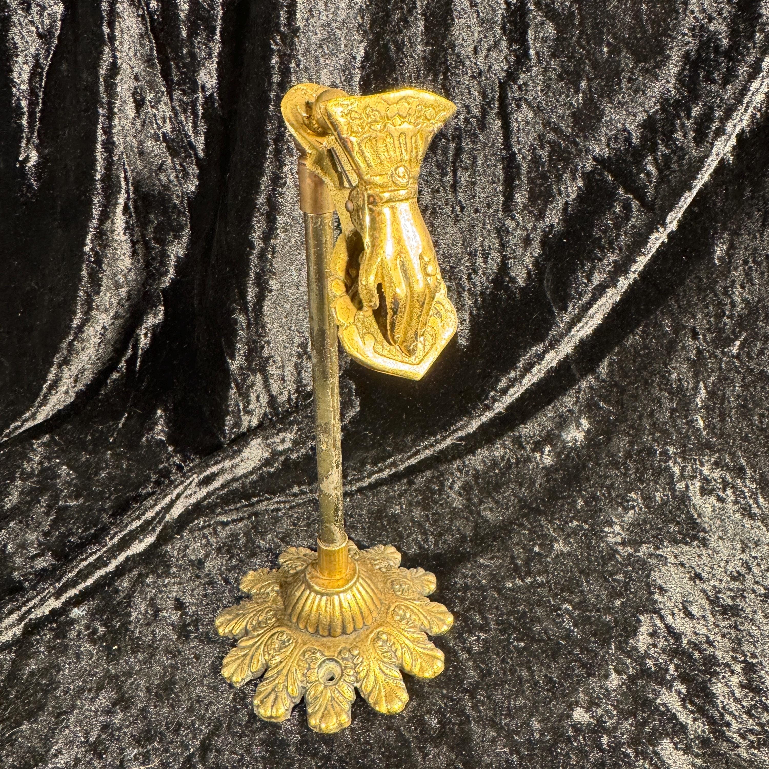 Victorian Brass Hand Clip Stand - Etsy