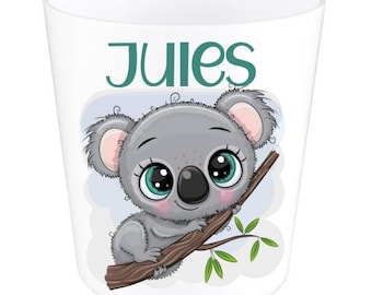 Vaso/taza irrompible personalizado para niños koala