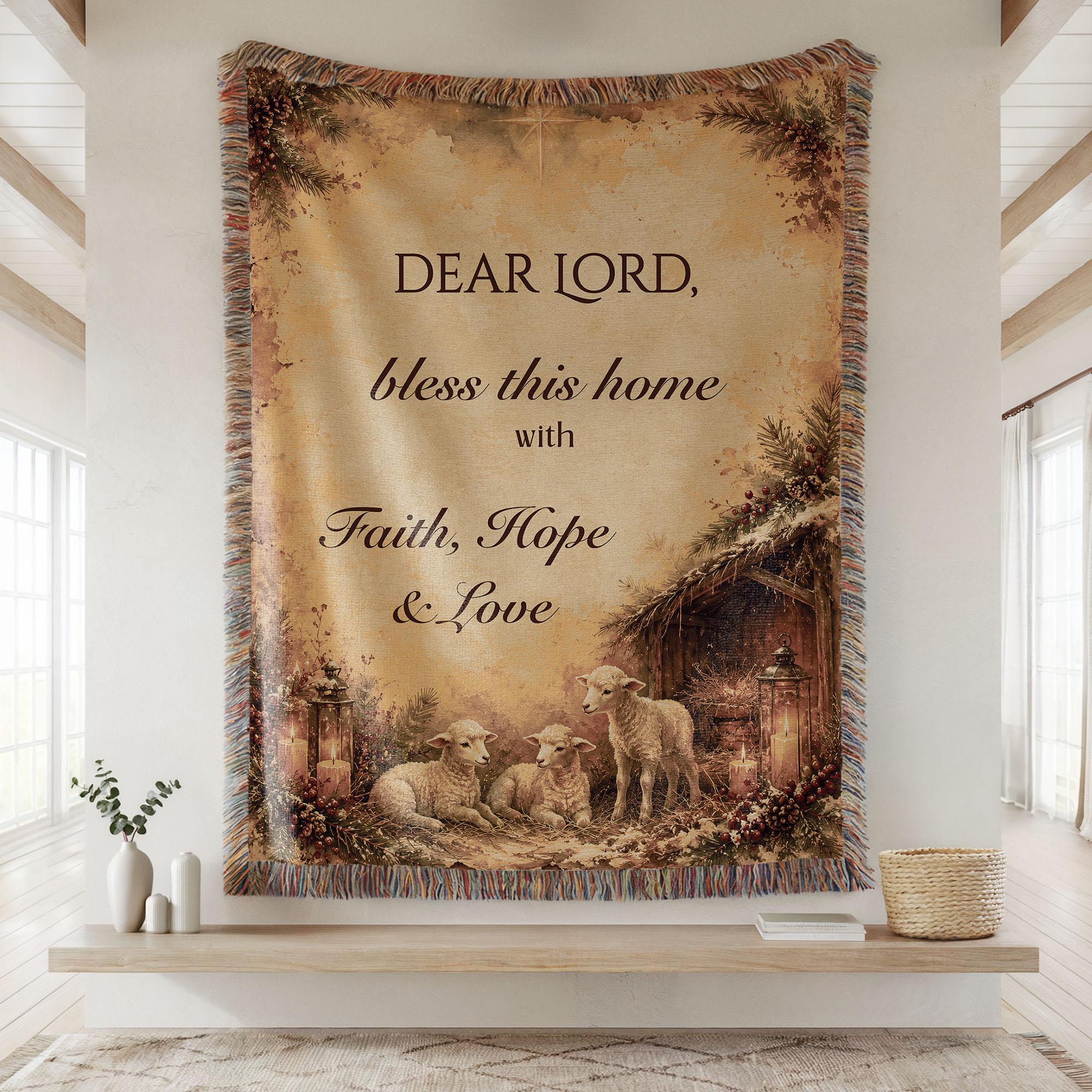 BLESS THIS HOUSE 祈りの手 ゴブラン織 大判 ブランケット Bless This House Blanket - Etsy