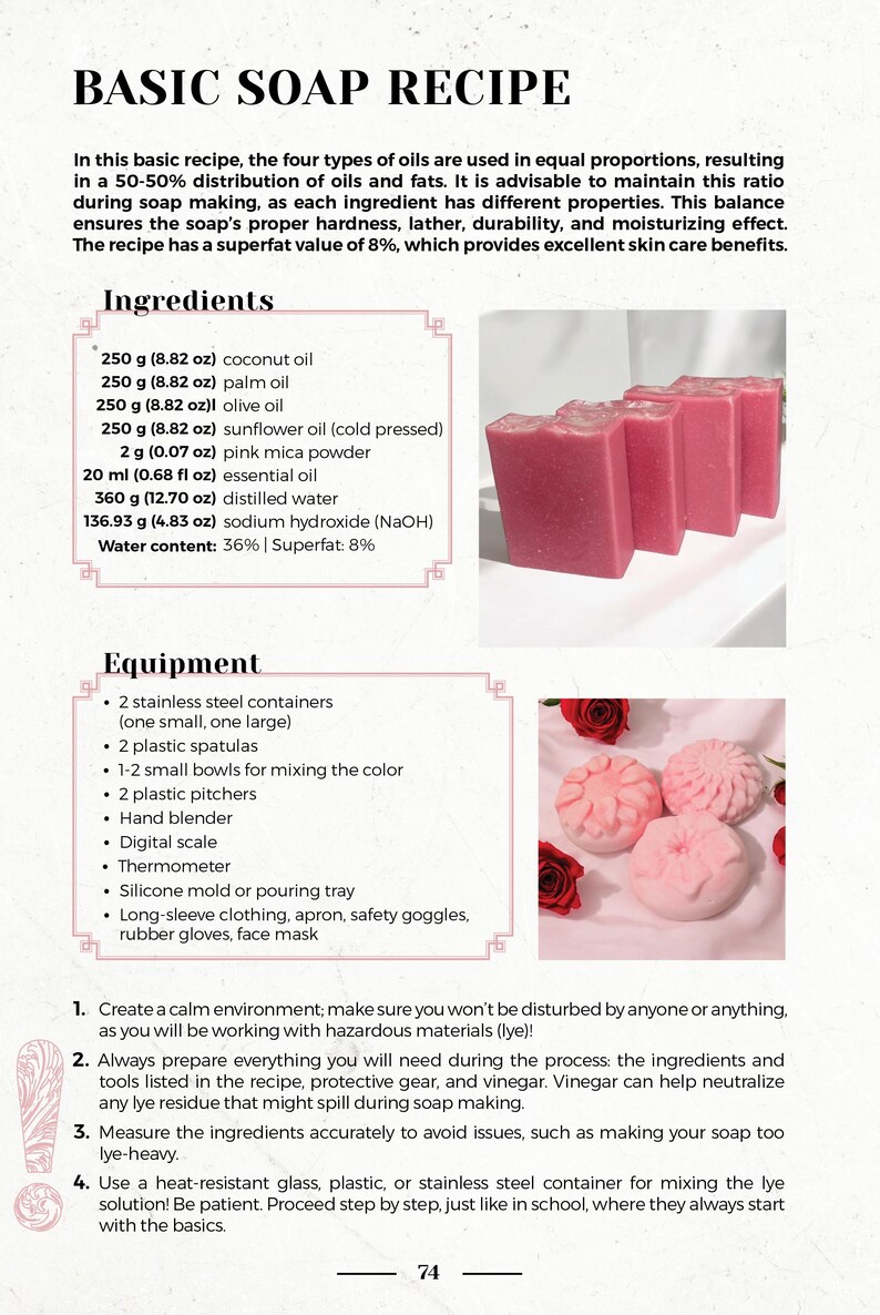 Soap Making PDF Ebook for Beginners – Cold Process Natural Soap Recipes ...