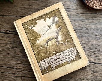 1908 Arts & Crafts Miniature Book | Little Brown Hen, Nightingale Illustrations