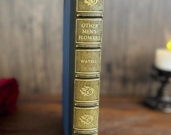 Other Men's Flowers Poetry Anthology: Half Leather Binding, Marbled Endpapers (1968 Reprint)