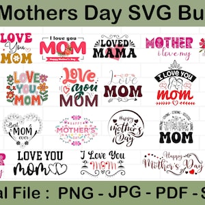 Mother&#39;s Day SVG Bundle: Mom Life Designs (Digital Download)