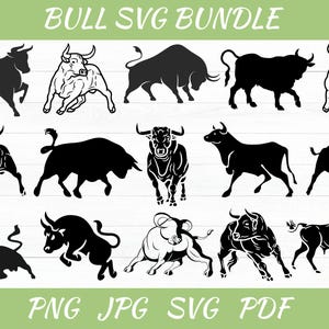 Bull Svg - Bull Cricut File - Bull Silhouette Svg - Bull Vector - Bull Clip Art - Bull Svg File - Bull Clipart -Bull Outline - Bull Png