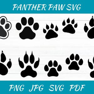 Panther Paw SVG: Cricut Cut-bestand, vectorafbeeldingen