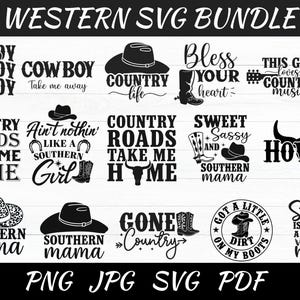 Western Svg Bundle, Western Quotes svg, Country Life Svg, Howdy Yall Svg, Country Music Png,Southern Svg, Howdy Svg, Cowboy Svg, Cowgirl Svg