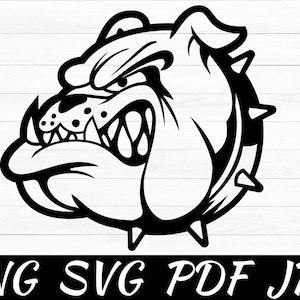 Bulldog Mascot SVG - Png - Eps - Dxf| Bulldog Svg| Bulldog Clip Art | Bulldog Head | Bulldog Mom Svg| Bulldog Png | Instant Download