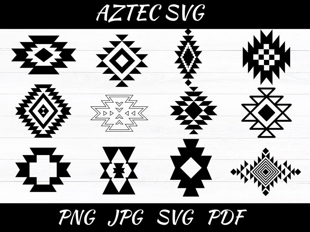 Aztec Svg Bundle, Southwestern Elements Svg, Tribal Pattern Svg, Aztec ...