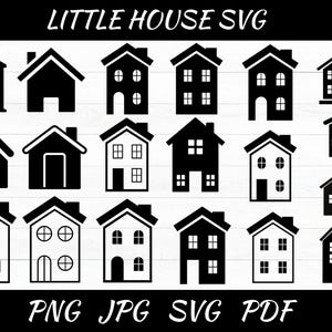 Scandinavian House SVG Bundle: Floral, Tiny, Outline Designs (Digital Download)