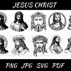 Jesus Christ SVG, Jesus Christ Svg Bundle, Jesus Christ Png, Jesus Christ Vector, Christian Svg, Catholic Svg, ReligionSvg, Jesus Silhouette