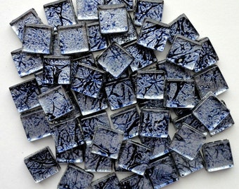 10mm MINI Antiqued Cobalt Blue Foil Mosaic Tiles// Mosaics//Mosaic Supplies//Crafts