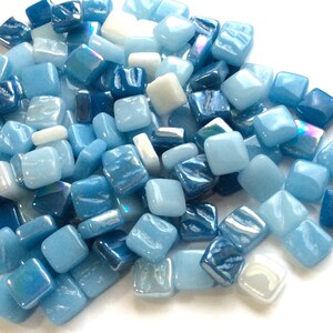 8 mm-micro mosaico di vetro-Baby Aqua Blue 