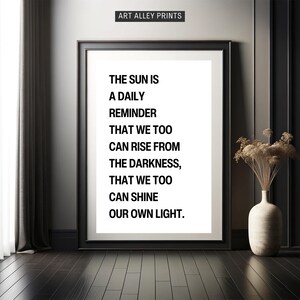 Citazione motivazionale da parete, stampa artistica da parete, poster in bianco e nero, decorazione stampabile per la stanza degli adolescenti, regalo per la famiglia, download digitale