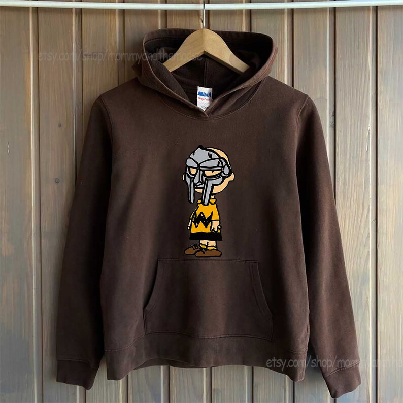 Vintage Mf Doom Charlie Hoodies Brown 