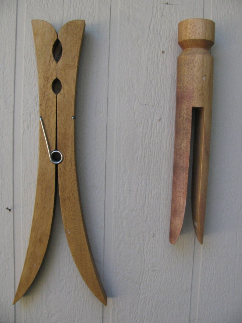 Giant Wood ClothesPin Wall Hanging Etsy