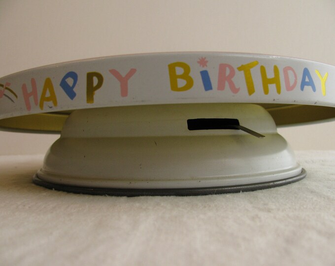 Revolving Musical Happy Birthday Cake Plate Server Etsy