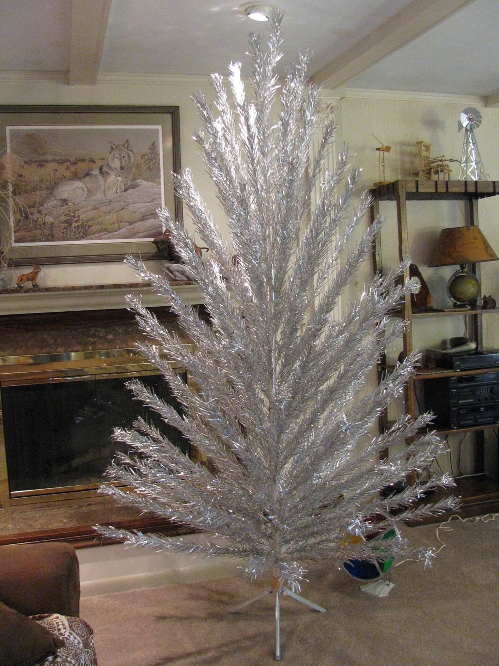 SALE 7 ft Evergleam Aluminum Christmas Tree w/ Revolving Etsy