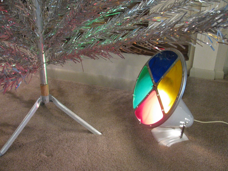 SALE 7 ft Evergleam Aluminum Christmas Tree w/ Revolving Etsy