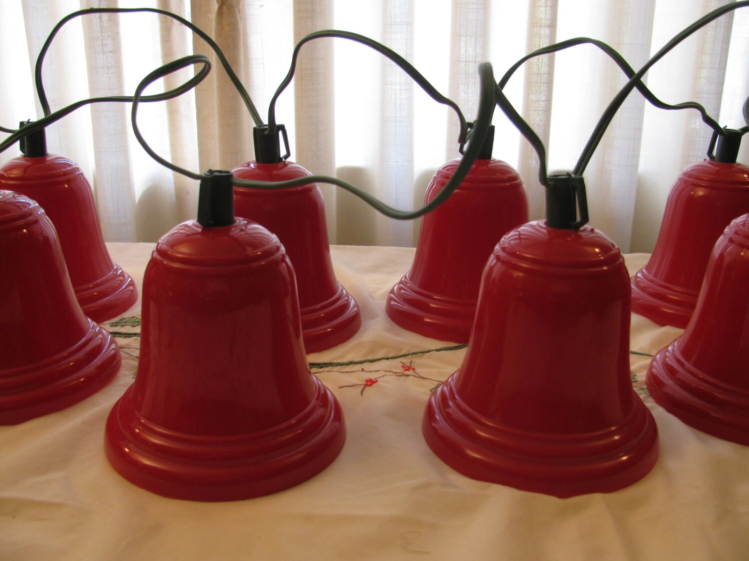 Vintage Christmas NOMA Like Light Set 8 Large Red Etsy