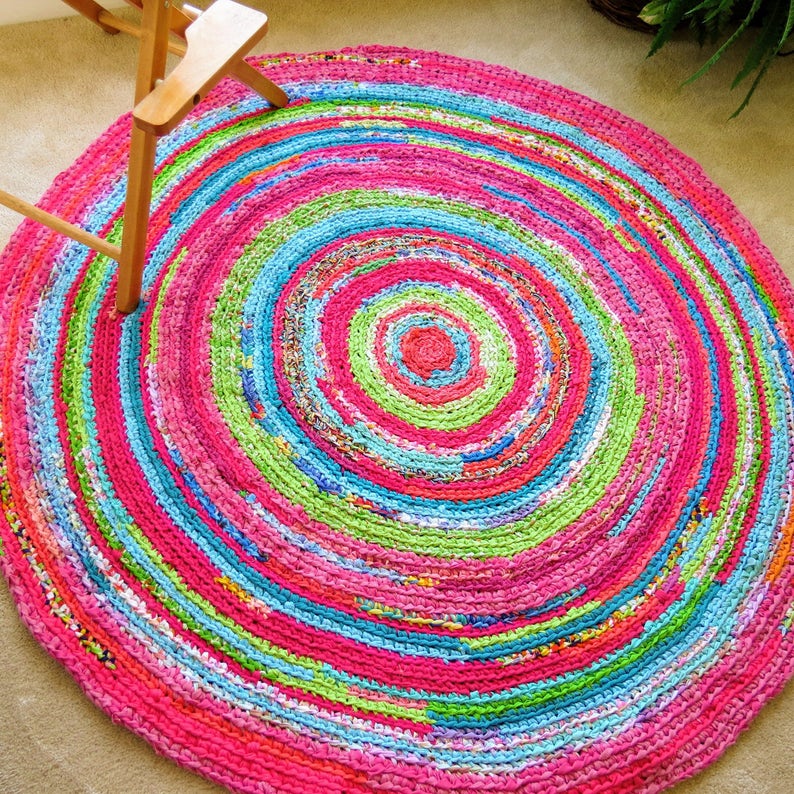 Crochet rug/rug/area rugs/round rag/handmade crochet Etsy