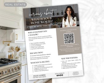 Home Wert Marketing Flyer | Makramee Blei Magnet Flyer | CMA Bleimagnet | CMA Objekt Flyer | Grundbesitz Canva Vorlage | CMA Werbetasche