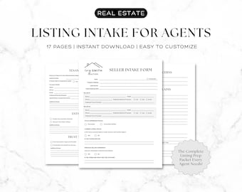 Real Estate Listing Presentation Property Intake Editable Canva Template Listing Process Seller Questionnaire Listing Appointment Checklist