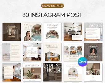 Real Estate Instagram Post & Highlight Templates | Canva Template | Realtor Social Media Marketing Templates | Realtor Instagram Templates