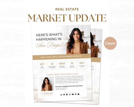 Real Estate Market Update Flyer | Real Estate Flyer | Market Update Flyer | Real Estate Marketing | Real Estate Agent Market Update | Canva