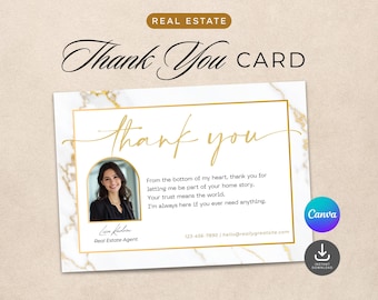 Real Estate Thank You Card | Closing Day Gift | Realtor Thank You Note | Closing Day Card | Real Estate Marketing | Realtor Thank You Card