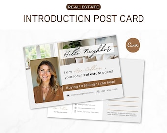 Hello Neighbor Marketing Postcard for Real Estate | Editable Canva Templates | Real Estate Mailers | Real Estate Agent Marketing