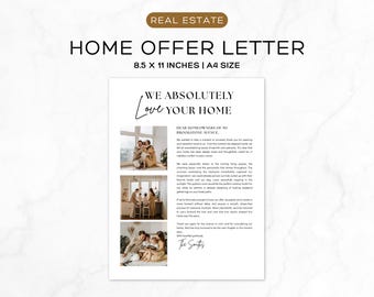 Home Offer Letter Template | Canva Template | We Love Your Home Letter | Canva Buyer Offer Letter | Family Home Letter