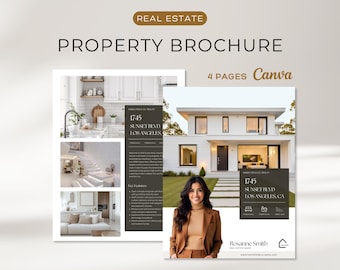 Real Estate Brochure | Brochure Template  | Property Brochure | For Sale Flyer | Listing Flyer | Real Estate Marketing | Open House Brochure