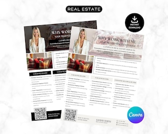 Makler Einführung Flyer, Personalisierte Realtor Flyer Vorlage, Was mich anders macht Flyer, Warum mit mir arbeiten Flyer