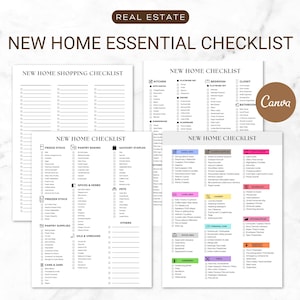New Home Essentials Checklist, Moving printable, pcs checklist, First apartment checklist, First home checklist,New home checklist printable