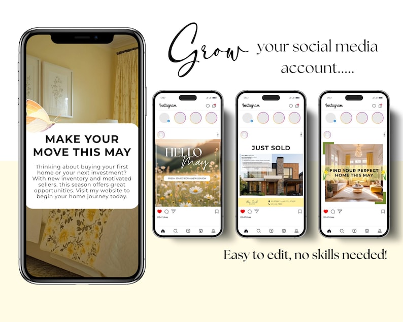 May Social Media Templates for Realtors, Spring Marketing Content Pack, 140 Canva Posts & Stories for Real Estate Agents image 10