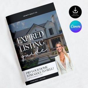 Real Estate Expired Listing Guide | Real Estate Template | Expired Listing Letter | New Agent Flyer | Canva Template | Expired Prospecting