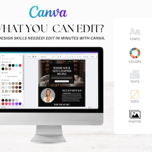 Real Estate Website Template for Canva, Real Estate Branding, Sales Landing Page, Digital Realtor Marketing, Realtor Website Design image 9
