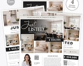 Just Listed Flyer Template, Canva Template, Real Estate Flyer, Open House Flyer, Realtor Template, New Listing, Real Estate Marketing