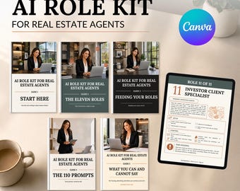 AI Role Kit for Real Estate Agents | 11 Specialist Roles, 110 Prompts, Fair Housing Guide, Claude & ChatGPT Realtor System, Instant Download