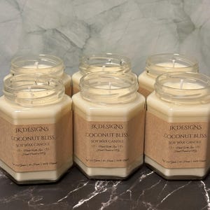 Handmade Soy Candles - Eco-Friendly Hexagon Jars - Custom Scent & Color Options - Perfect for Gifting - Home Decor - Unique - Stylish Candle