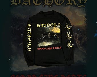 Unisex Bathory Blood Fire Death Ultra Cotton Long Sleeve Tee