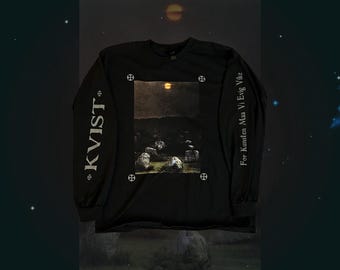 Unisex Kvsit Black Metal Ultra Cotton 4 Sided Long Sleeve Shirt