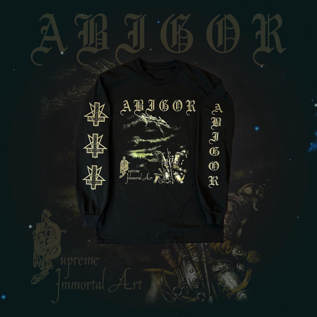 Abigor　ブラックメタル black l Unisex Abigor Supreme Immortal Art Ultra Cotton Long Sleeve Tee - Etsy