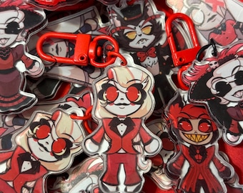 Hazbin Hotel inspiriert Mini Chibi Schlüsselanhänger Charms